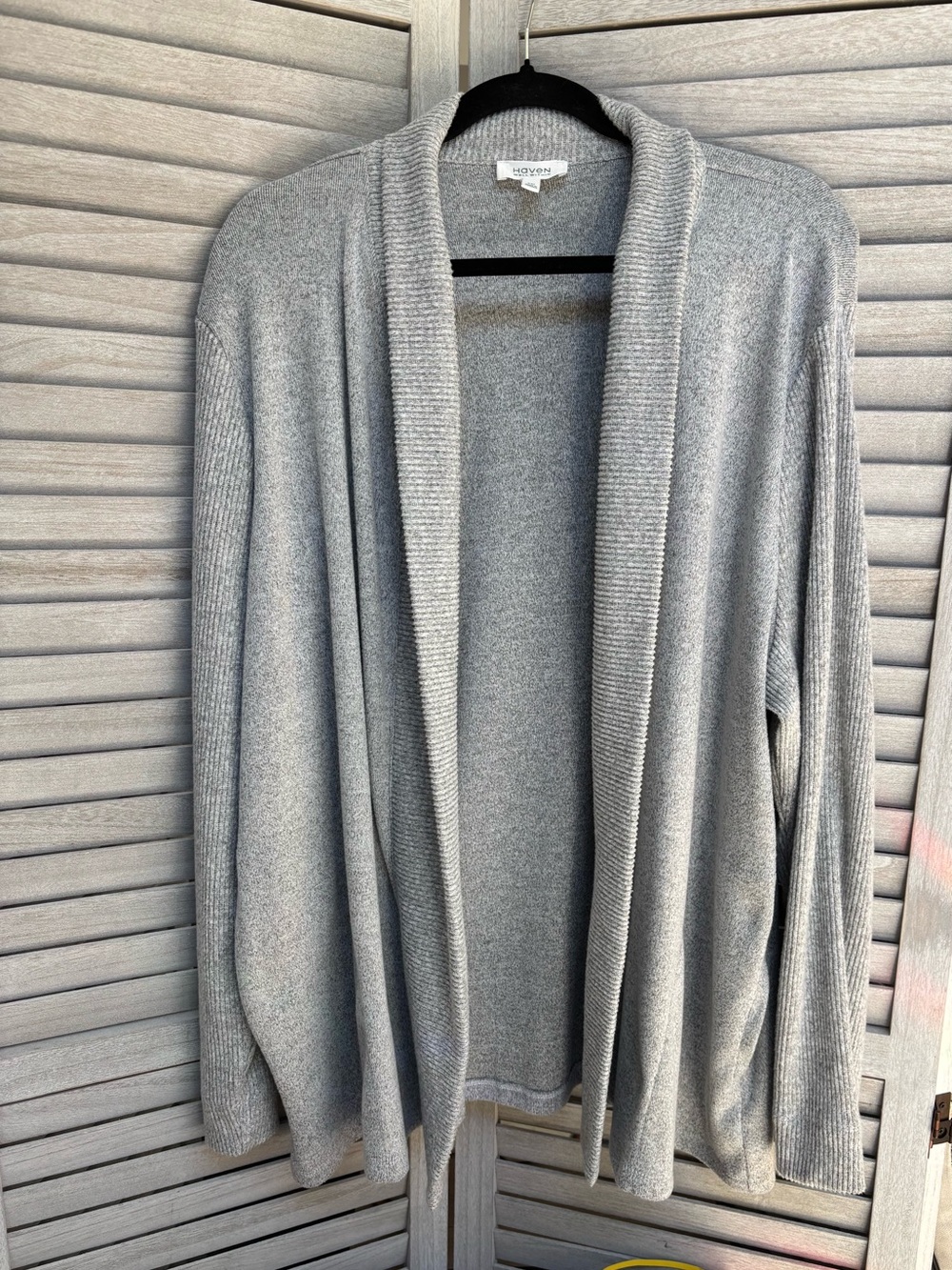 Haven Well Within Grey Cozy Open Front Cardigan XXL